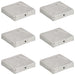 Gjerdestolpehatter pyramide 6 stk galvanisert metall 91x91 mm