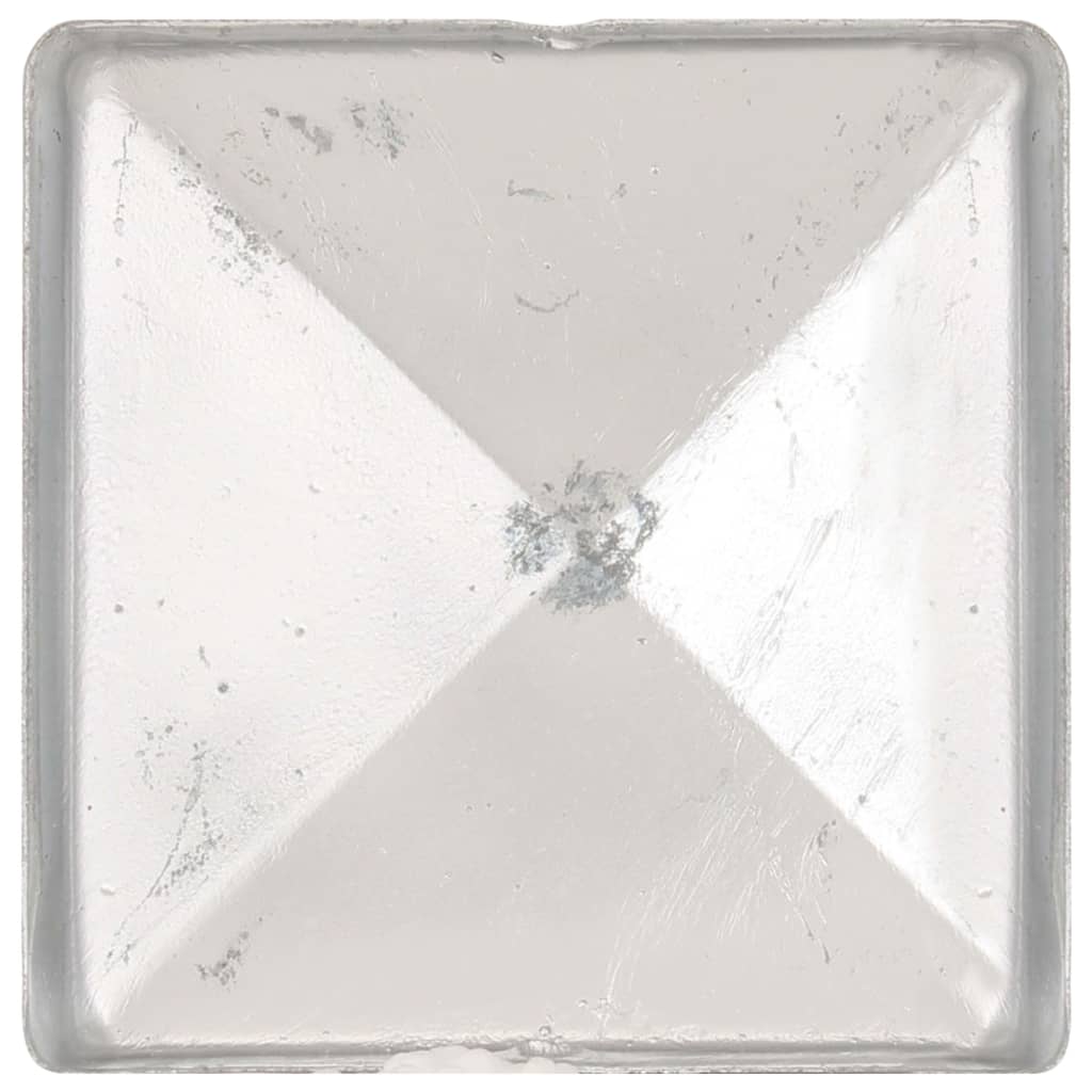Gjerdestolpehatter pyramide 6 stk galvanisert metall 91x91 mm