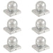 Stolpehatter 6 stk ballformet galvanisert metall 101x101 mm