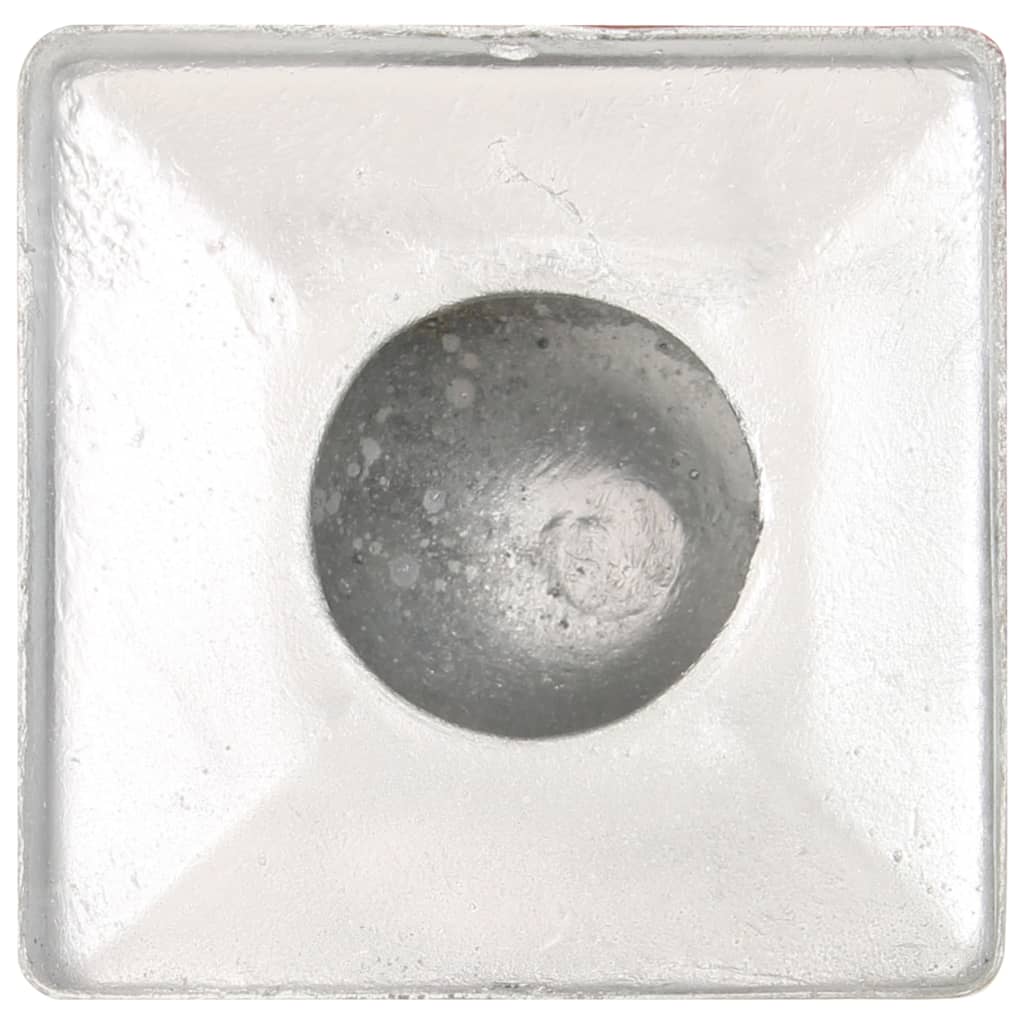 Stolpehatter 6 stk ballformet galvanisert metall 101x101 mm