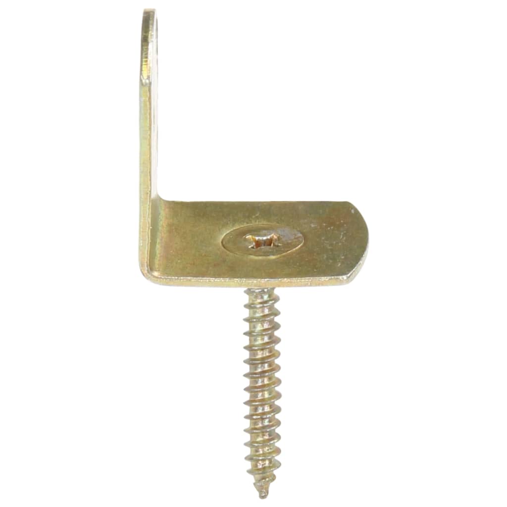 Gjerdebeslag 4 stk L-form galvanisert metall