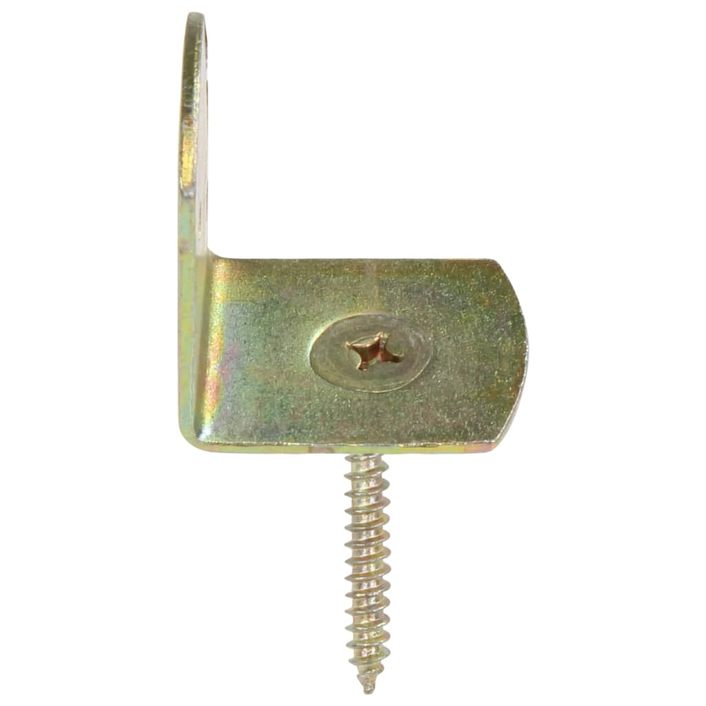 Gjerdebeslag 4 stk L-form galvanisert metall