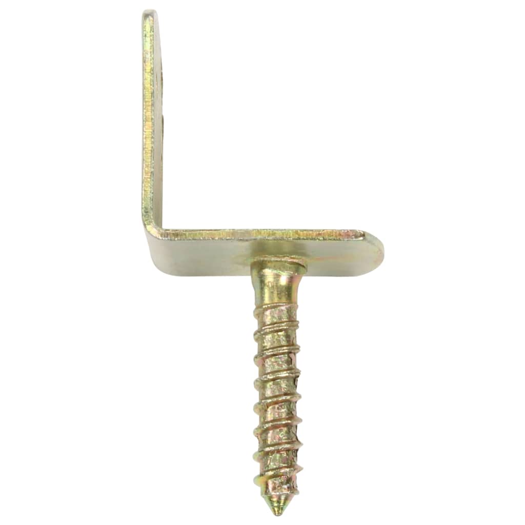 Gjerdebeslag 4 stk L-form galvanisert metall