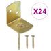 Gjerdebeslag 24 stk L-form galvanisert metall