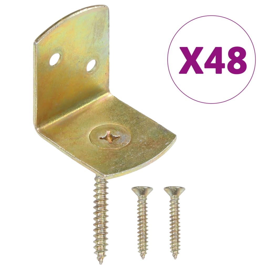 Gjerdebeslag 48 stk L-form galvanisert metall