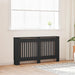 Radiatordeksel svart 152x19x81,5 cm konstruert tre