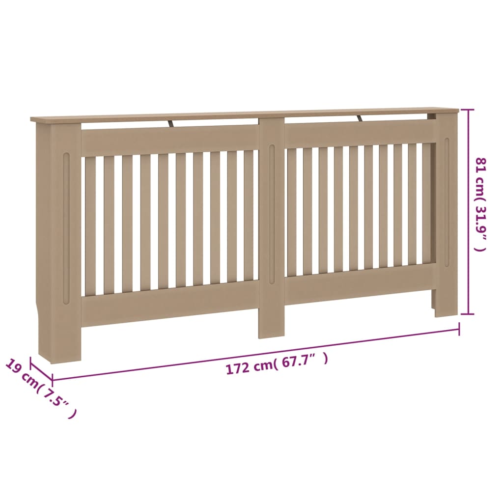 Radiatordeksel 172x19x81 cm konstruert tre