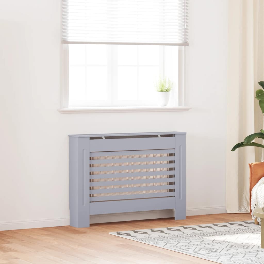 Radiatordeksel antrasitt 112x19x81,5 cm MDF