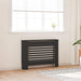 Radiatordeksel svart 112x19x81,5 cm MDF
