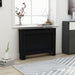 Radiatordeksel svart 112x19x81,5 cm MDF