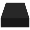 Vegghylle med skuff svart 80x25x8 cm