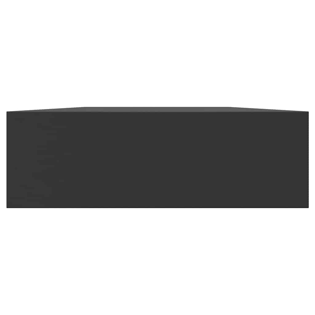 Vegghylle med skuff svart 80x25x8 cm