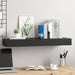 Vegghylle med skuff svart 80x25x8 cm