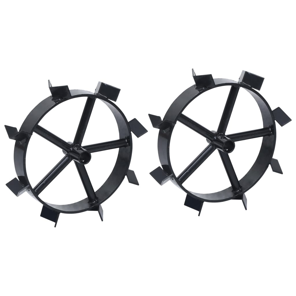 Metallhjul for 6,5 HK bensindrevet hagefreser 2 stk vidaXL