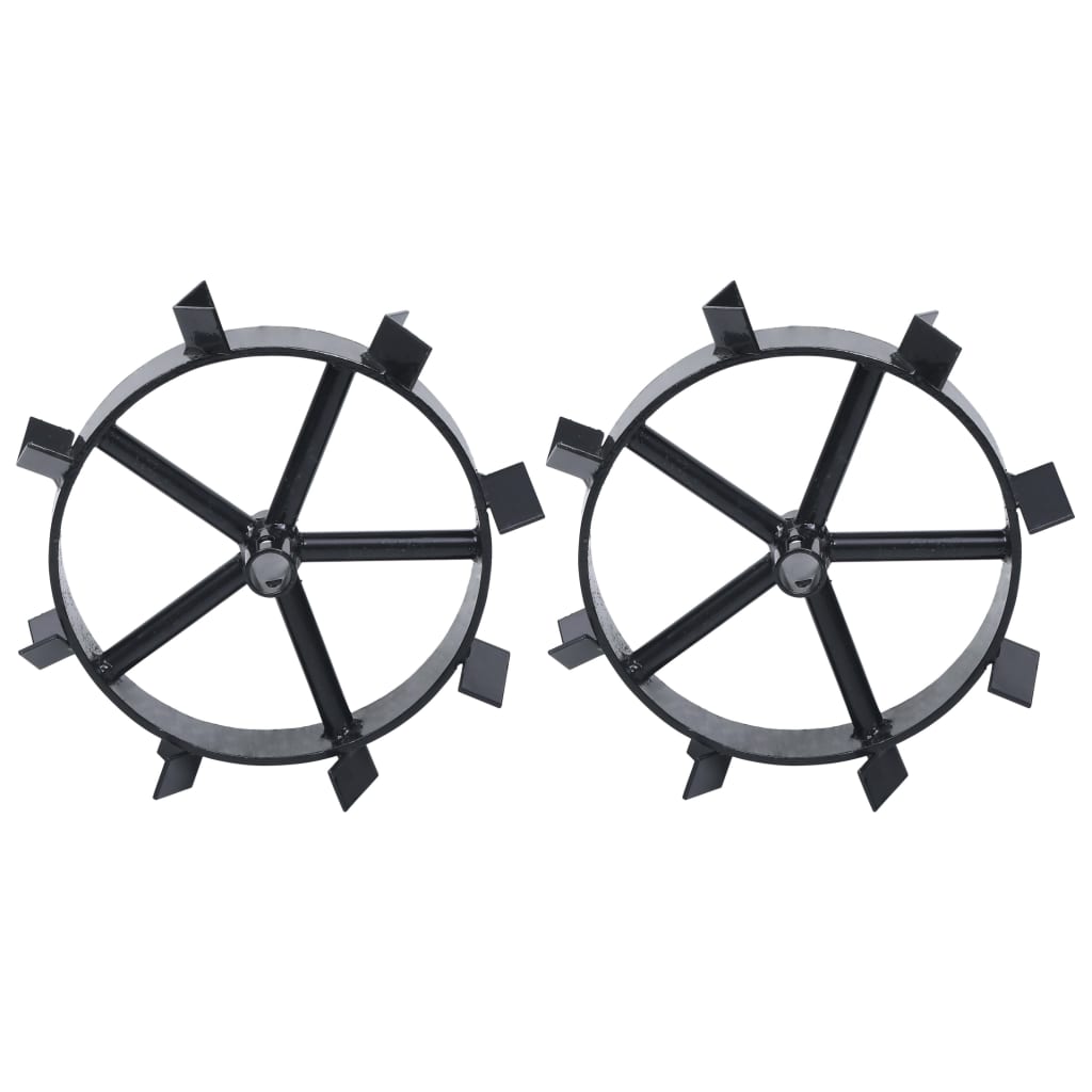 Metallhjul for 6,5 HK bensindrevet hagefreser 2 stk vidaXL