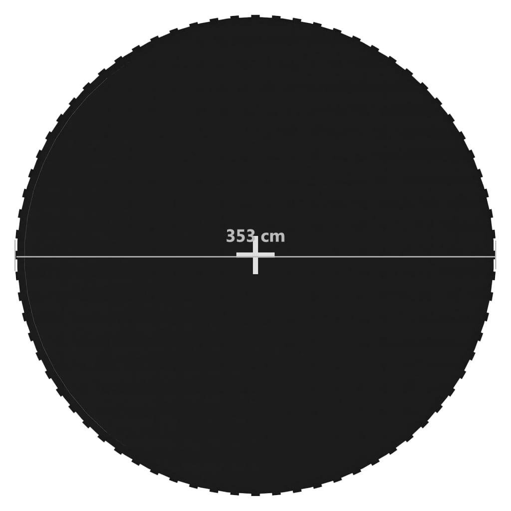 Hoppematte stoff svart for 3,96 m rund trampoline