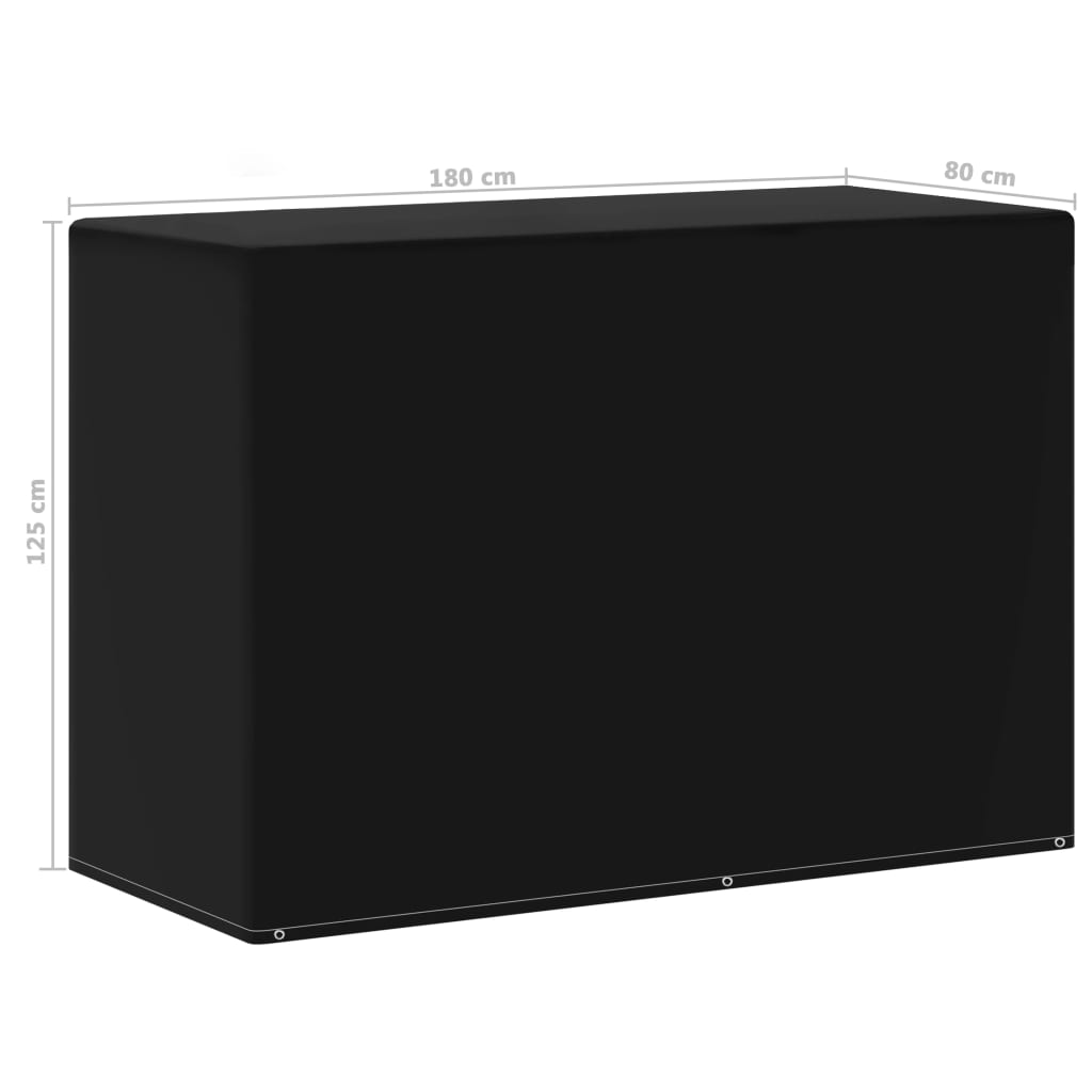 Hagemøbeltrekk til kullgrill 6 maljer 180x80x125 cm vidaXL