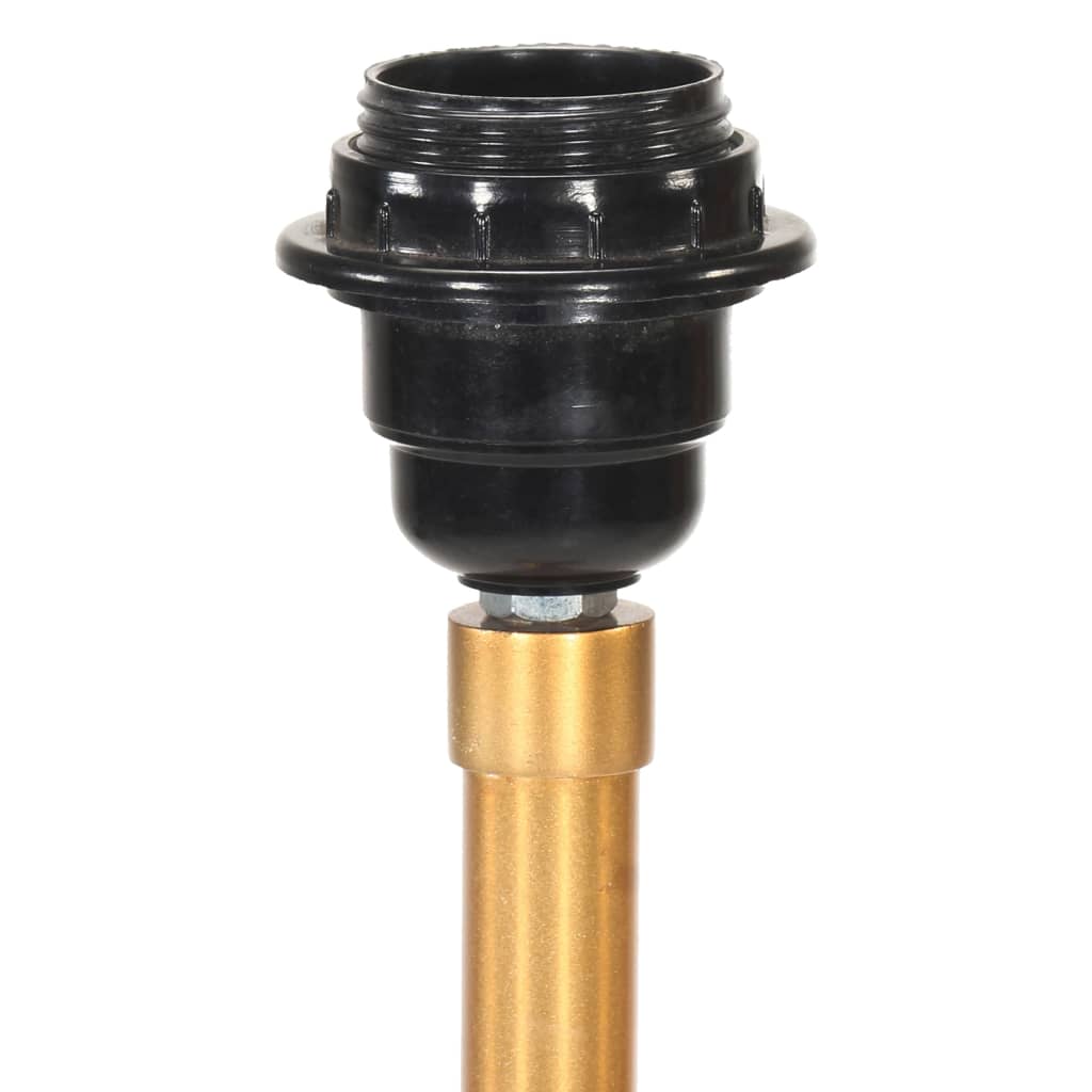 Gulvlampe med stativ svart og gull heltre teak 141 cm
