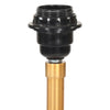 Gulvlampe med stativ svart og gull heltre teak 141 cm