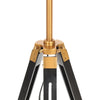 Gulvlampe med stativ svart og gull heltre teak 141 cm