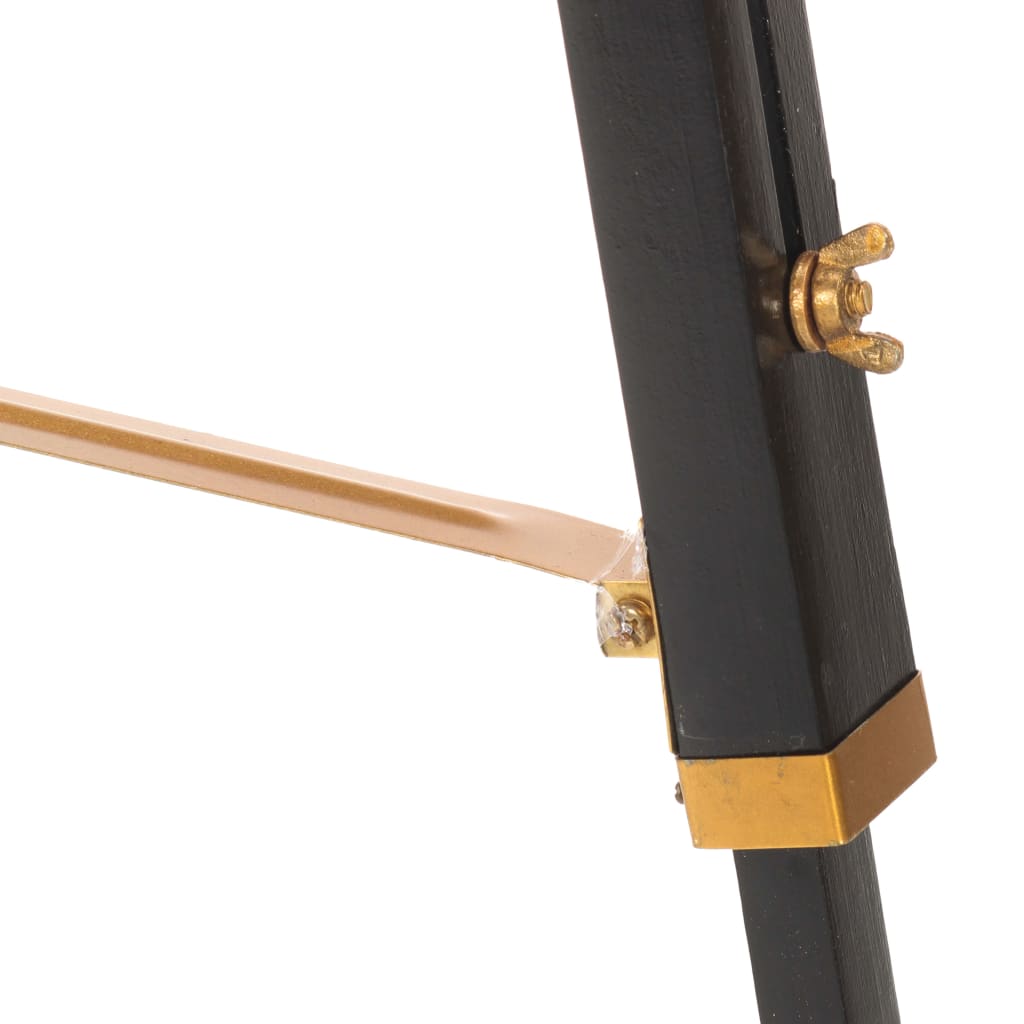 Gulvlampe med stativ svart og gull heltre teak 141 cm