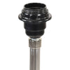 Gulvlampe med stativ honningbrun og hvit heltre teak 141 cm