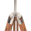 Gulvlampe med stativ honningbrun og hvit heltre teak 141 cm