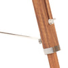 Gulvlampe med stativ honningbrun og hvit heltre teak 141 cm