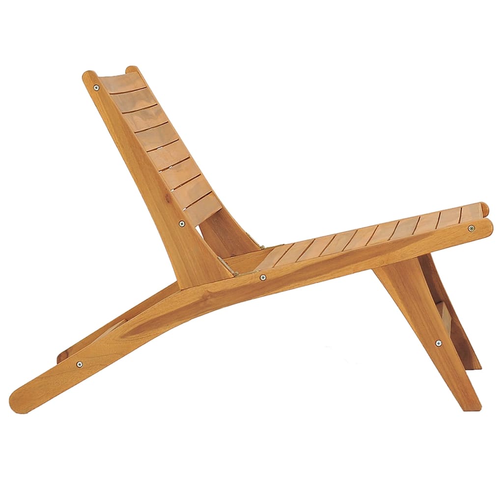Hagestol med fotstøtte i heltre teak