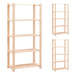 Lagringshyller 5 etasjer 3stk 80x38x170cm heltre furu 250kg