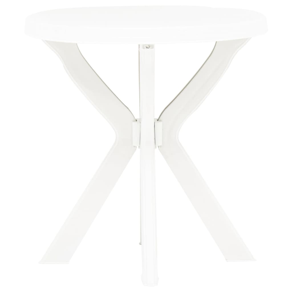 Bistrobord hvit Ø70 cm plast
