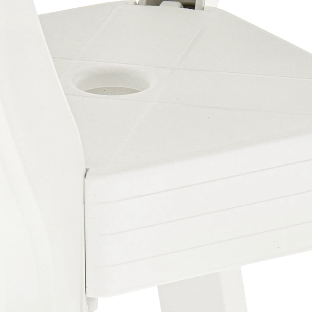Bistrobord hvit 70x70x72 cm plast vidaXL