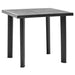 Hagebord antrasitt 80x75x72 cm plast