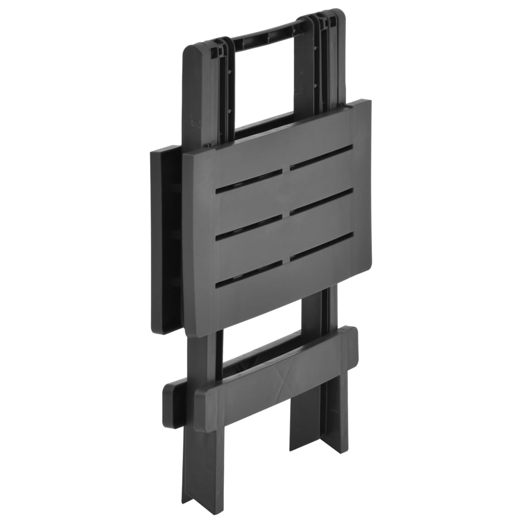 Sammenleggbart hagebord antrasitt 45x43x50 cm plast