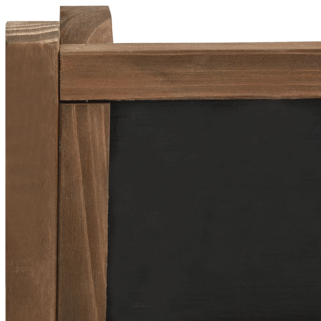 Blomsterstativ 3 etasjer med tavle 40x30x90 cm heltre gran