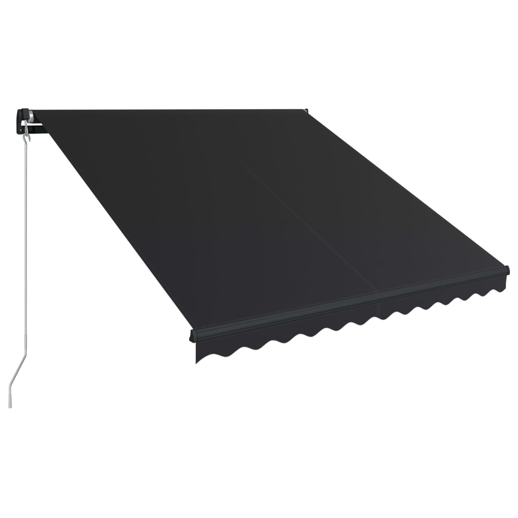 Manuell uttrekkbar markise 300x250 cm antrasitt vidaXL