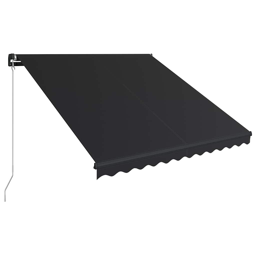 Manuell uttrekkbar markise 350x250 cm antrasitt vidaXL