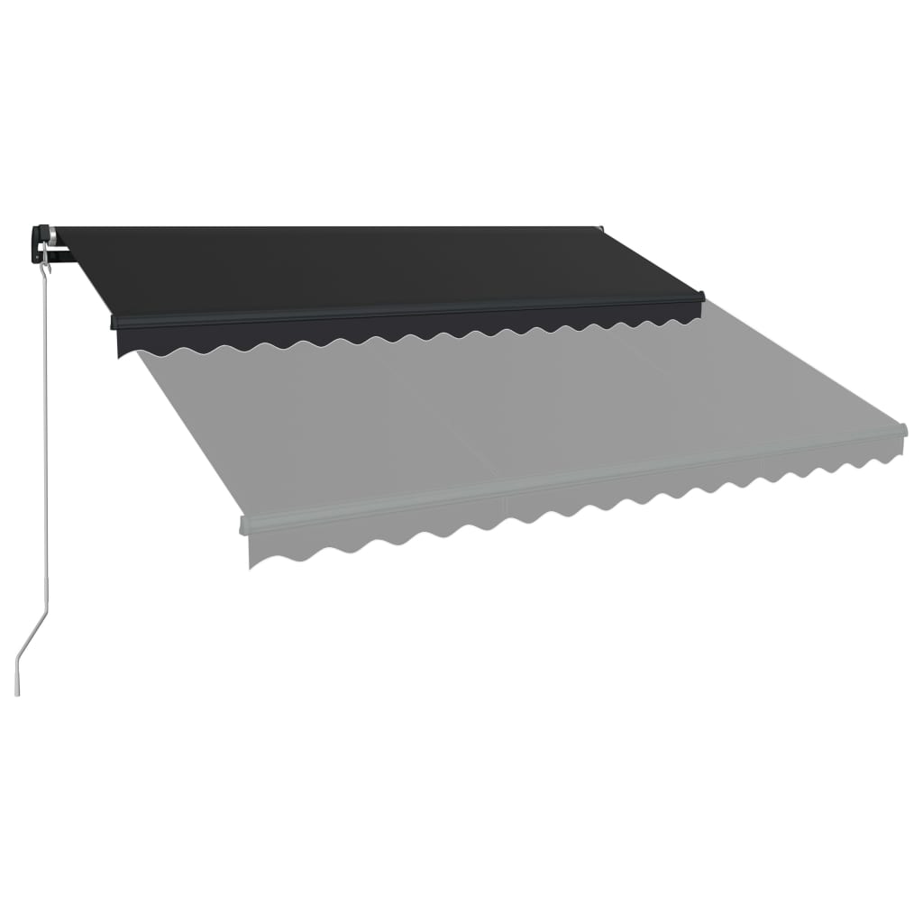 Manuell uttrekkbar markise 450x300 cm antrasitt vidaXL
