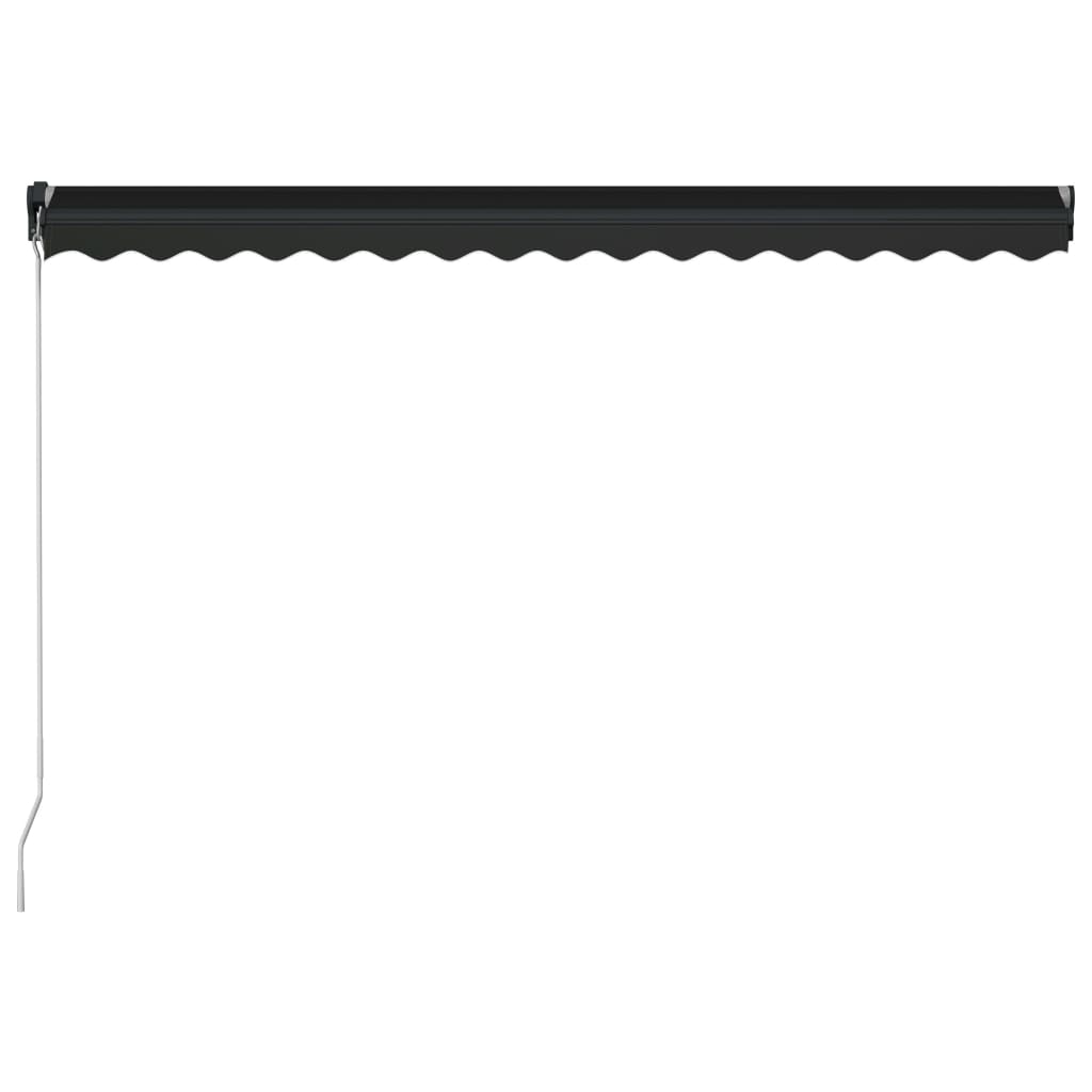 Manuell uttrekkbar markise 450x300 cm antrasitt vidaXL