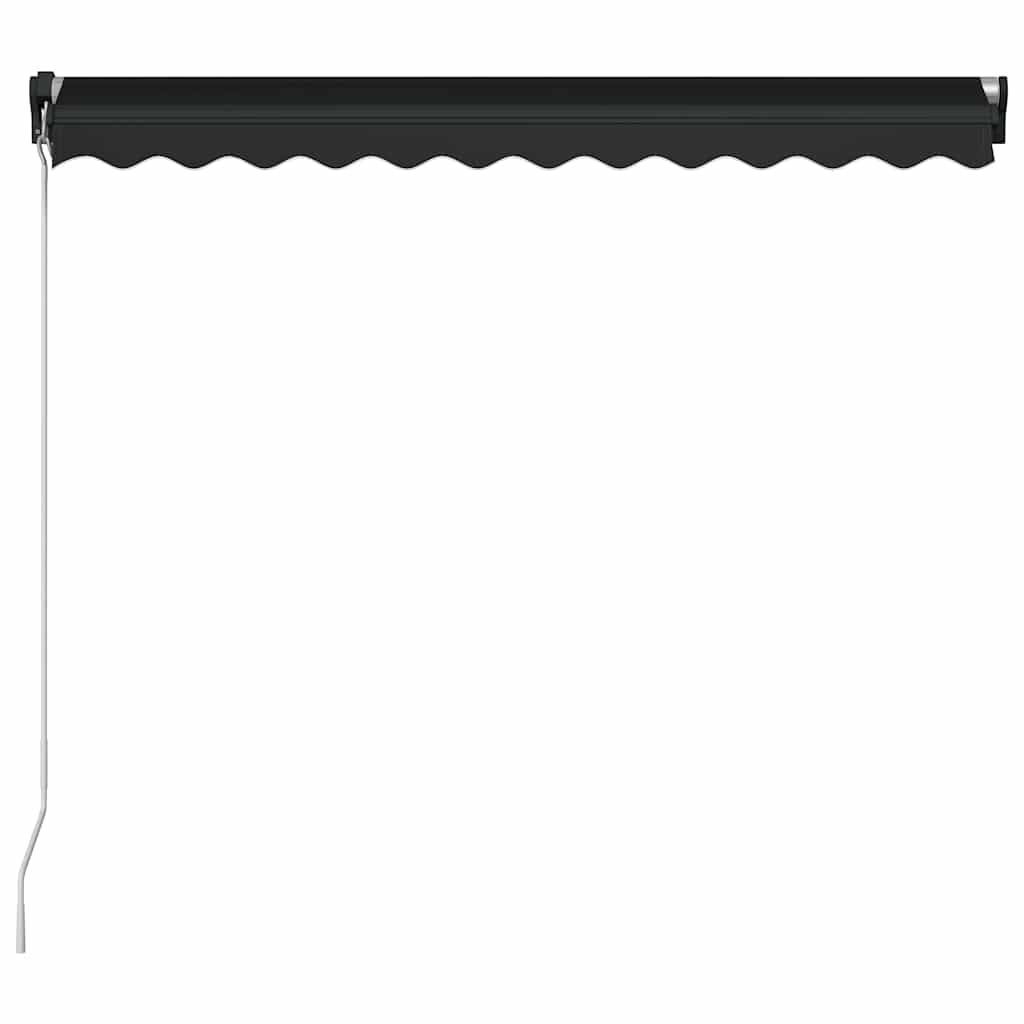Manuell uttrekkbar markise med LED 300x250 cm antrasitt vidaXL