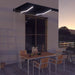 Manuell uttrekkbar markise med LED 300x250 cm antrasitt vidaXL