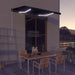 Manuell uttrekkbar markise med LED 350x250 cm antrasitt vidaXL