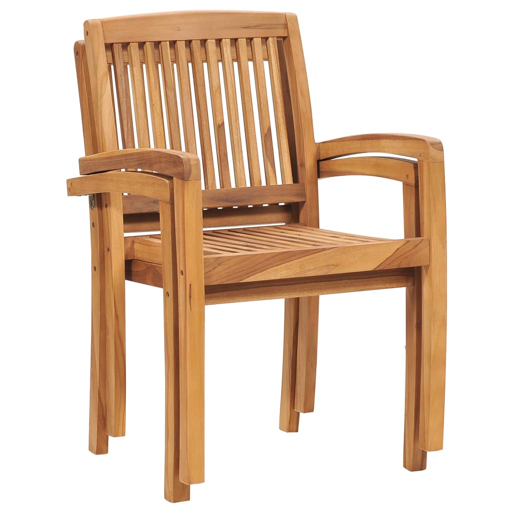 Stablebare spisestoler til hage 2 stk heltre teak