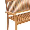 2-seters hagebenk stablebar 128,5 cm heltre teak