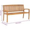 3-seters hagebenk stablebar 159 cm heltre teak