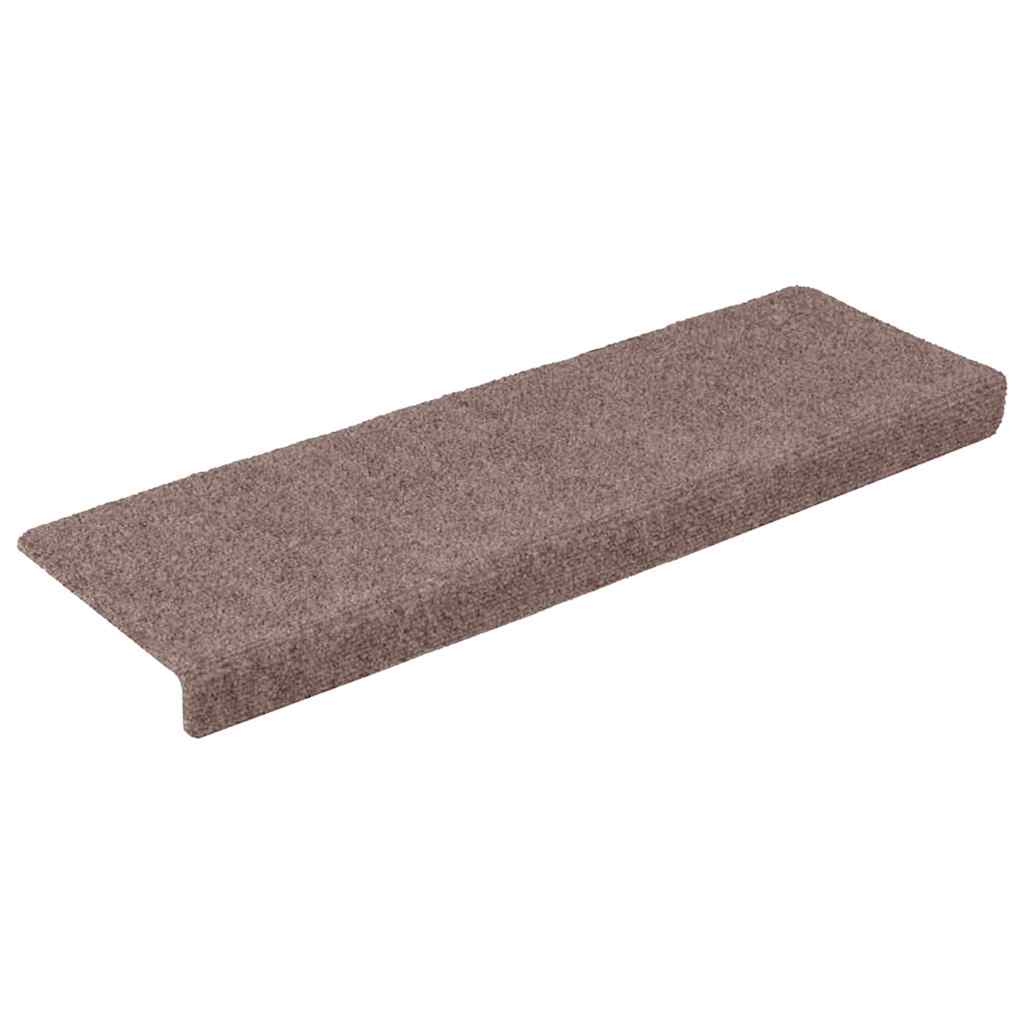 Trappematter selvklebende 15 stk 65x21x4 cm lysebrun rektangulær kant