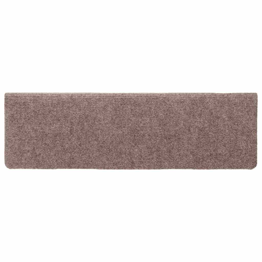 Trappematter selvklebende 15 stk 65x21x4 cm lysebrun rektangulær kant