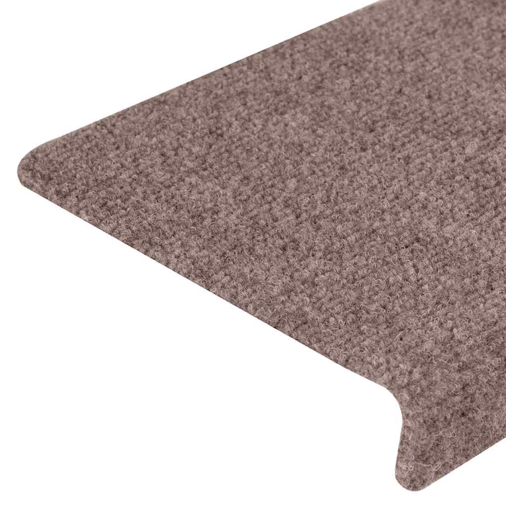 Trappematter selvklebende 15 stk 65x21x4 cm lysebrun rektangulær kant