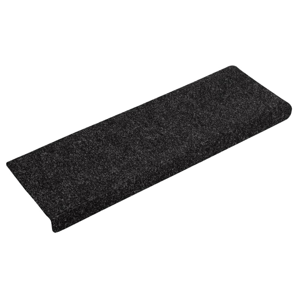 Trappematter selvklebende 15 stk 65x21x4 cm svart rektangulær kant
