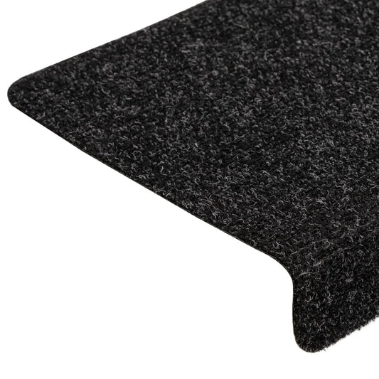 Trappematter selvklebende 15 stk 65x21x4 cm svart rektangulær kant